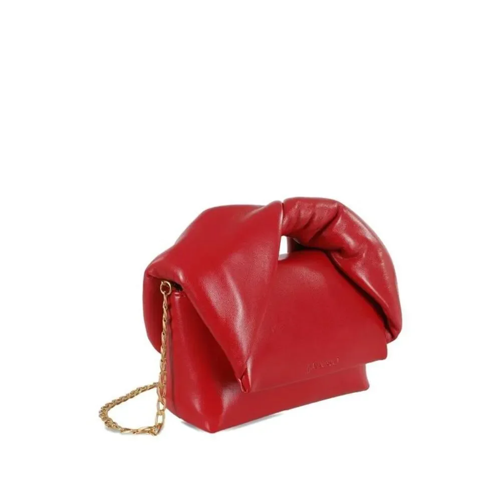 JW ANDERSON Knotted Leather Shoulder Bag Women CRIMSONRED Crossbody - Picture 3 of 3